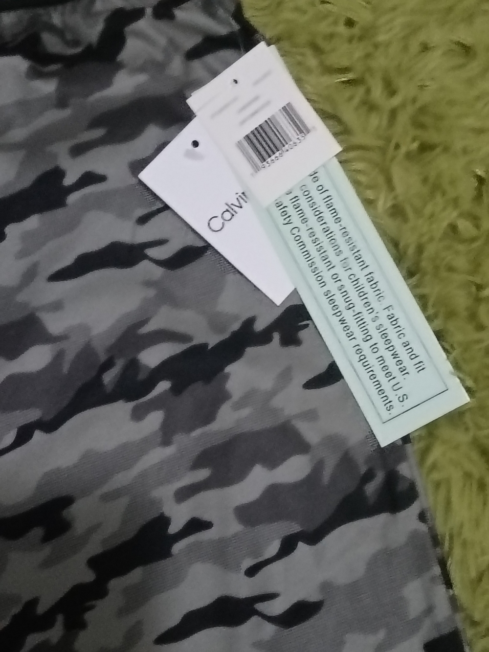 Calvin Klein Black and Gray Camo Print Skirt